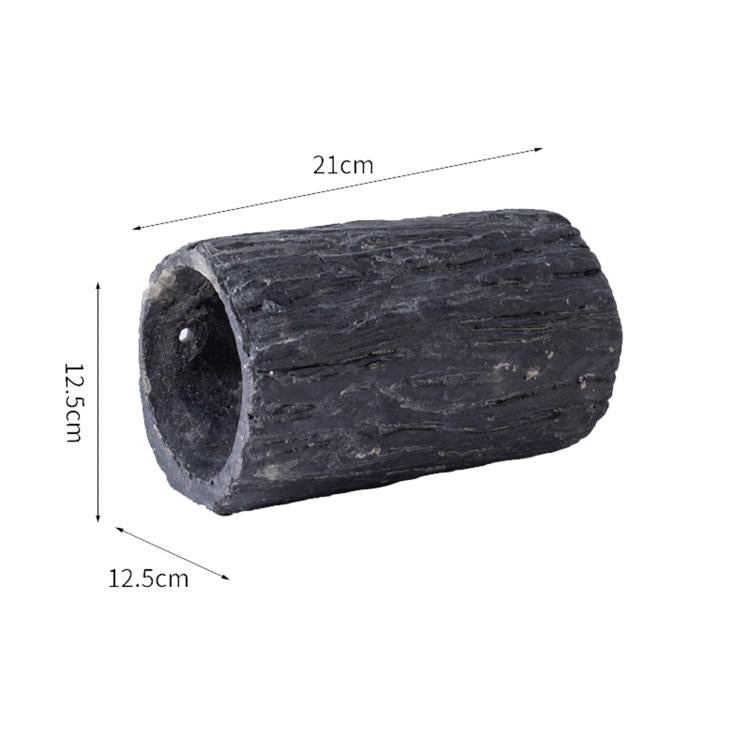 Gecko Reptile Hideout Turtle Basking Platform Landscape Bark — Cylindrical Stump Natural Color