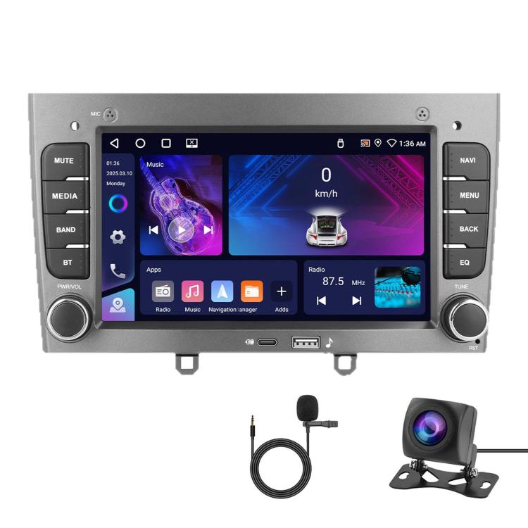 For Peugeot 408 / 308: In-Car Navigation Wireless CarPlay 7 Inch 4+64G Center Console Screen Radio Player — Standard