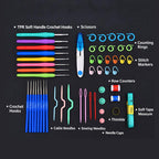 Crochet Hooks Set With Ergonomic Soft Handles Knitting Needles Kit, 52 PCS/Box — view 3