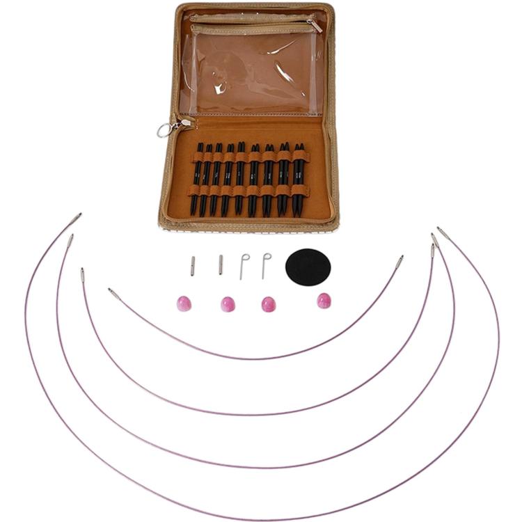 Interchangeable Circular Knitting Needles Set Aluminum Knitting Needle Kit with Case, 31 PCS/Pack — 31 PCS/Pack