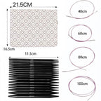 Interchangeable Circular Knitting Needles Set Aluminum Knitting Needle Kit with Case, 31 PCS/Pack — view 5