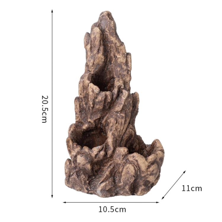 Reptile Climbing Landscape Rockery Exotic Pet Terrarium Hideout — Black