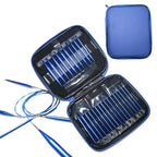 Interchangeable Circular Knitting Needles Set Aluminum Needles Kit with Case, 40 PCS/Pack