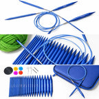 Interchangeable Circular Knitting Needles Set Aluminum Needles Kit with Case, 40 PCS/Pack — view 3