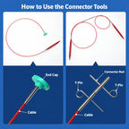 Interchangeable Circular Knitting Needles Set Aluminum Needles Kit with Case, 40 PCS/Pack — view 5