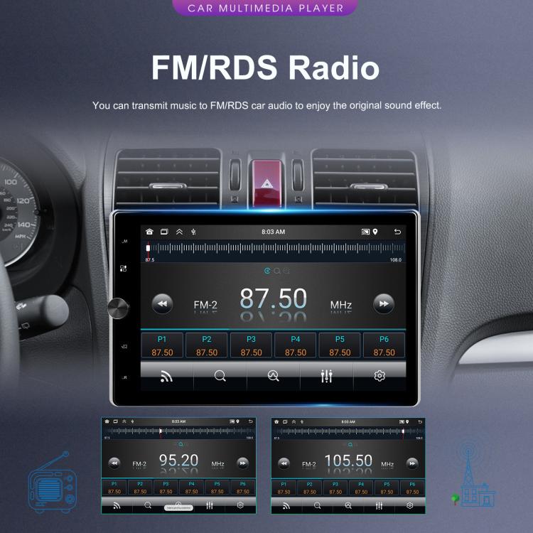 10.4 inch Single-Chassis Android Car Navigation System Wireless CarPlay 2+64GB Unit — view 9