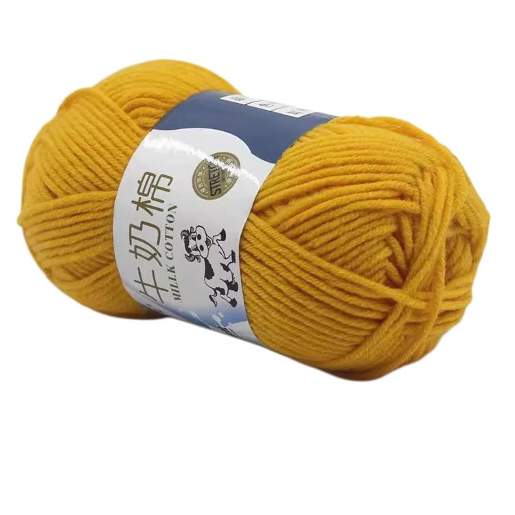 5-Ply Milk Cotton Yarn Skein Approx. 45g / 1.59 oz Durable Soft Fiber Yarn — 33 Deep Blue