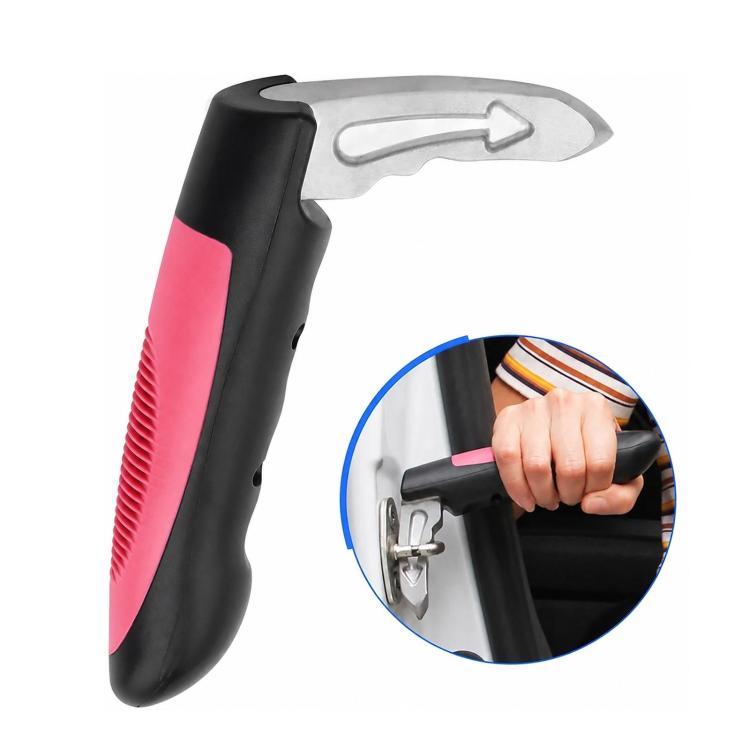 Multifunctional Vehicle Assist Handle With Emergency Window-Breaking Safety Hammer — Blue