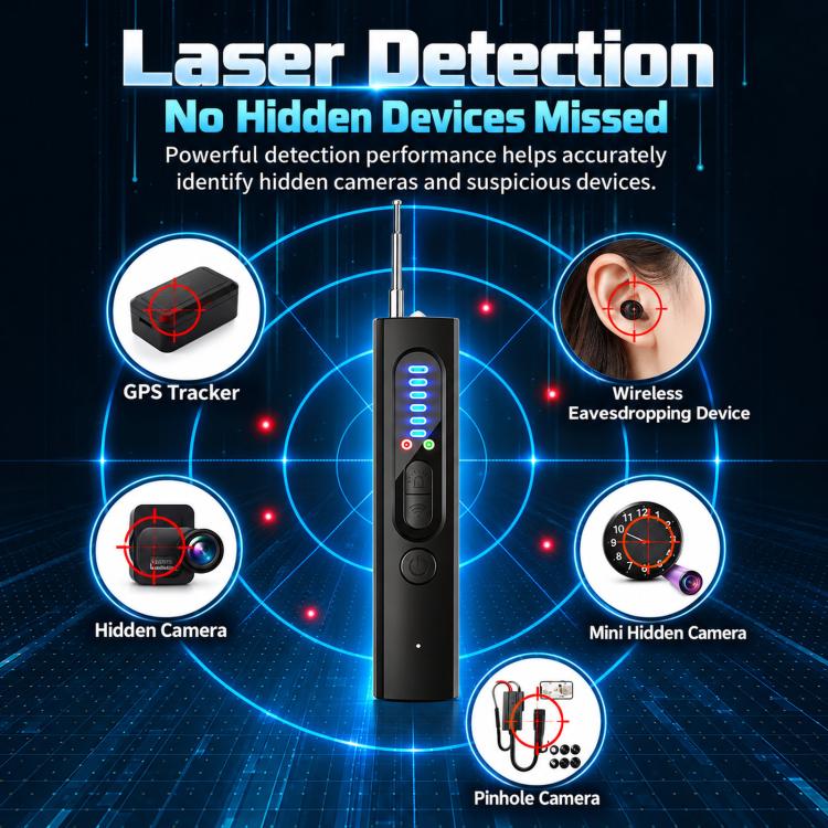 X13 Camera & GPS Signal Detector Anti-Eavesdropping Anti-Tracking Anti-Location Infrared Detector