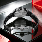 YAZOLE N949 Men Wristwatch With Rotating Bezel Luminous Stainless Steel Band Quartz Movement — view 7