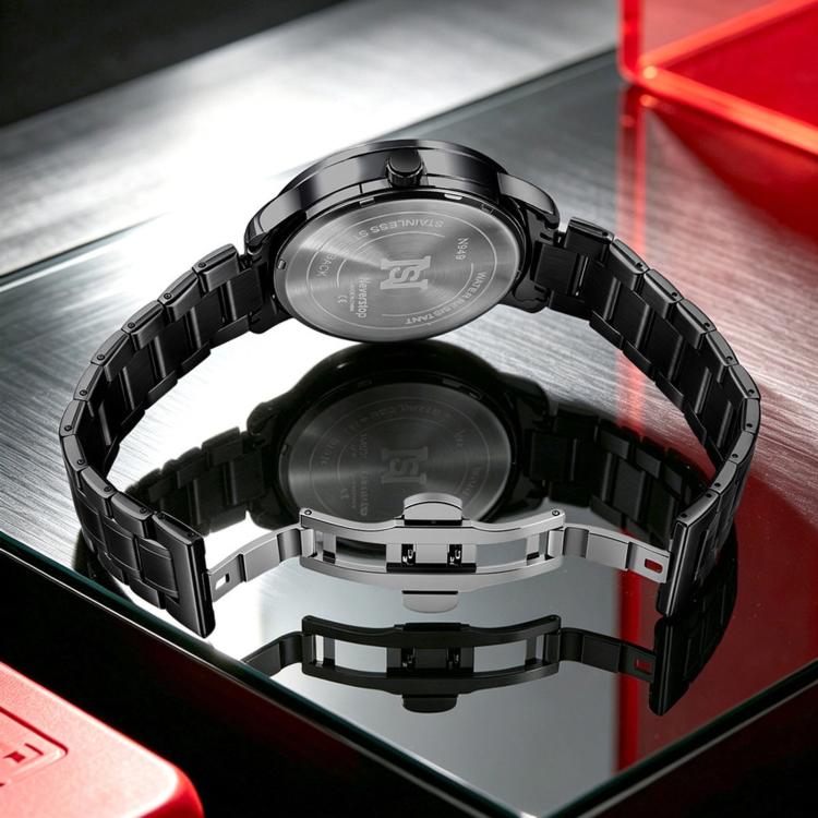 YAZOLE N949 Men Wristwatch With Rotating Bezel Luminous Stainless Steel Band Quartz Movement — view 7