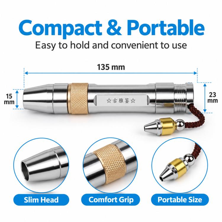 Flashlight For Gemstone Identification High-Brightness UV Light With Three Light Sources — view 3