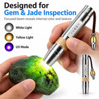 Flashlight For Gemstone Identification High-Brightness UV Light With Three Light Sources — view 5