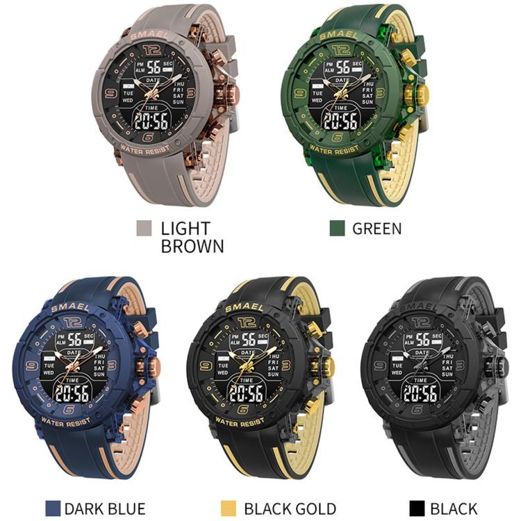 SMAEL 8140 Outdoor Use Multifunctional Waterproof Digital Sports Watch for Students — Light Brown