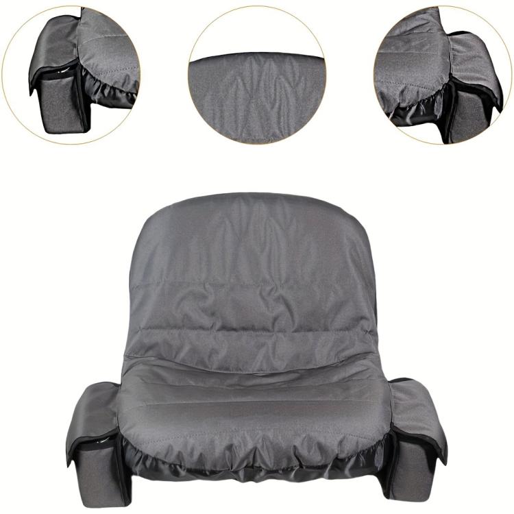 Waterproof Lawn Mower Seat Cover Heavy Duty Riding Mower Seat Protector — with Storage Pockets