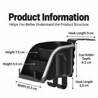 Multifunctional Car Cup Holder Headrest Hook Phone Mount — view 2