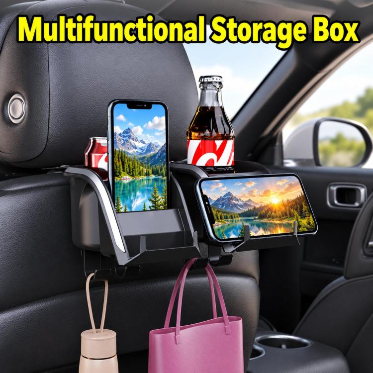 Multifunctional Car Cup Holder Headrest Hook Phone Mount — view 7