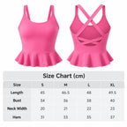 XC-104 Women Backless Yoga Top With Built-In Pads Shockproof Sports Bra Cami Top — view 28