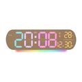 RGB LED Digital Wall Clock Color Changing Display with Date Temperature Alarm Ambient Light