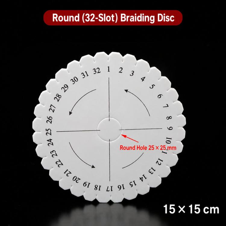 Chinese Knotting Braiding Loom With Multiple Hole Configurations For DIY Bracelet Making — 15x15 Rd 48H