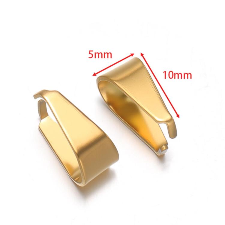 Stainless Steel Cross Bar Bail Pendant Clasp for DIY Necklace Making — Gold 4x9mm