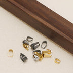 Stainless Steel Cross Bar Bail Pendant Clasp for DIY Necklace Making — view 12