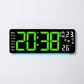 17 Inch LED Wall Clock Digital Temperature Display With Ambient Light
