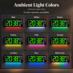 17 Inch LED Wall Clock Digital Temperature Display With Ambient Light — view 7
