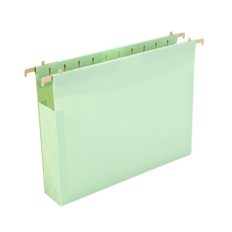 Letter Size PP Suspension Hanging Folder Document Sorting Organizer with Index Inserts for Office Filing Cabinet — Light Purple