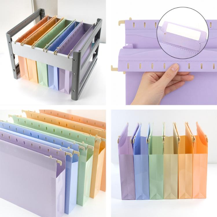 Letter Size PP Suspension Hanging Folder Document Sorting Organizer with Index Inserts for Office Filing Cabinet — view 8