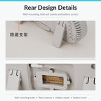LED Wall Clock Digital Colorful Display Faux Wood Grain Fabric Surface Modern Electronic Timepiece — view 9
