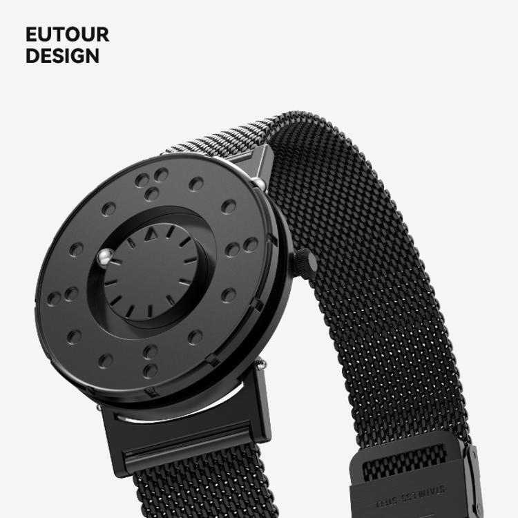 Magnetic Levitation Watch Sci-Fi Concept Floating Time Display with Steel Strap