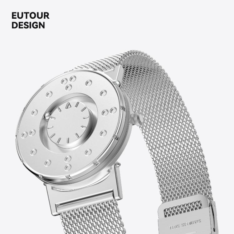 Magnetic Levitation Watch Sci-Fi Concept Floating Time Display with Steel Strap — EUTOUR E066A-G1A