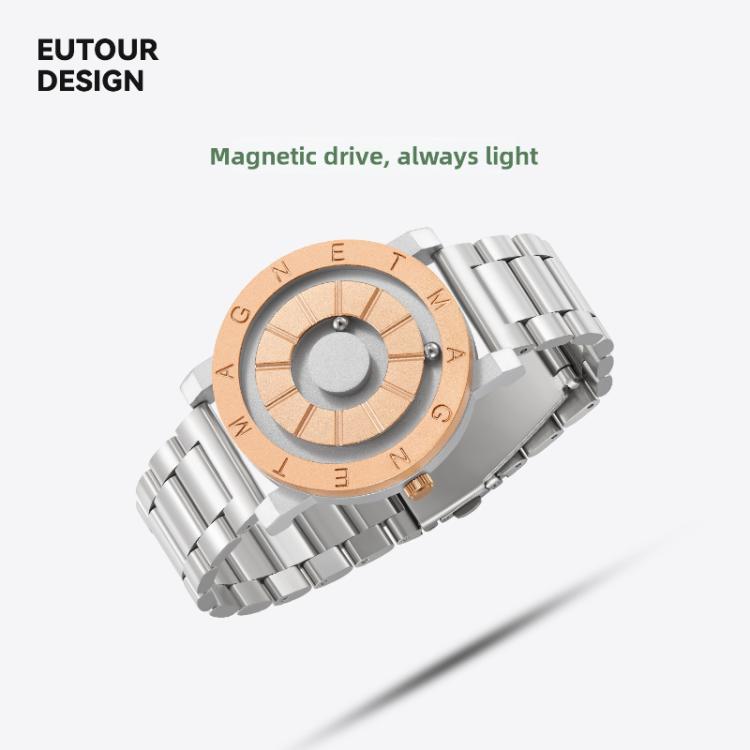Magnetic Levitation Watch with Floating Hands, Sci-Fi Concept Quartz Wristwatch — EUTOUR E052A-G3A