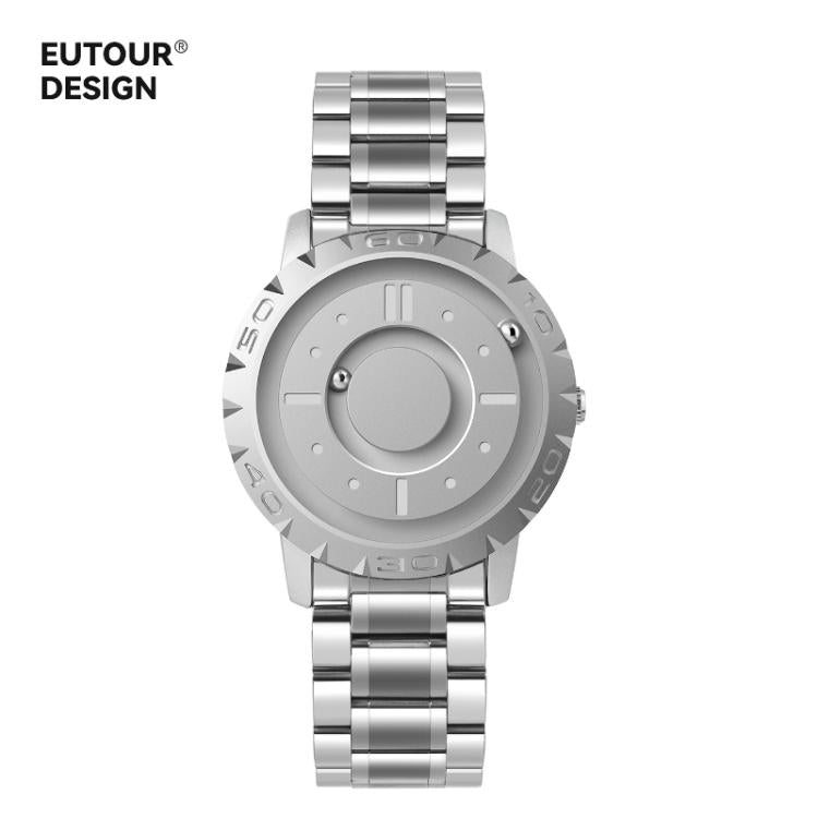 EUTOUR E030 Magnetic Levitation Watch Sci-Fi Floating Dial Wristwatch For Students With Silicone And Stainless Steel Strap Minimalist Concept Timepiece — E030A-G4A
