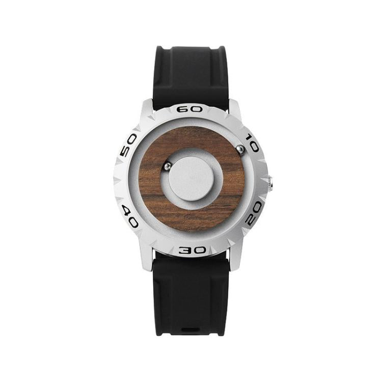 EUTOUR E030 Magnetic Levitation Watch Sci-Fi Floating Dial Wristwatch For Students With Silicone And Stainless Steel Strap Minimalist Concept Timepiece — E031A-J2A