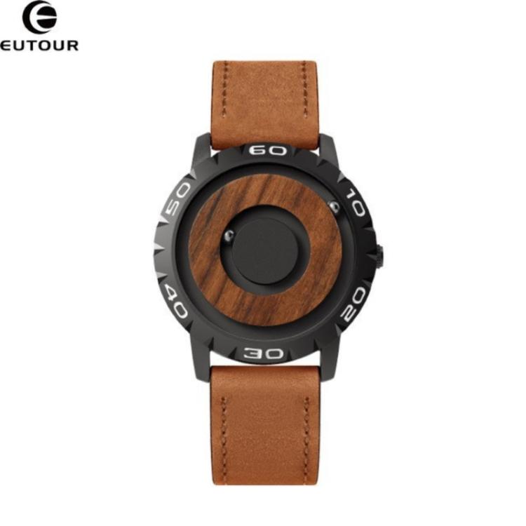 EUTOUR E030 Magnetic Levitation Watch Sci-Fi Floating Dial Wristwatch For Students With Silicone And Stainless Steel Strap Minimalist Concept Timepiece — E030F-P1F