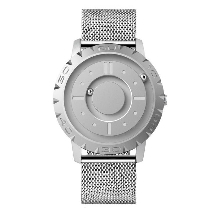 EUTOUR E030 Magnetic Levitation Watch Sci-Fi Floating Dial Wristwatch For Students With Silicone And Stainless Steel Strap Minimalist Concept Timepiece — E030A-G1A