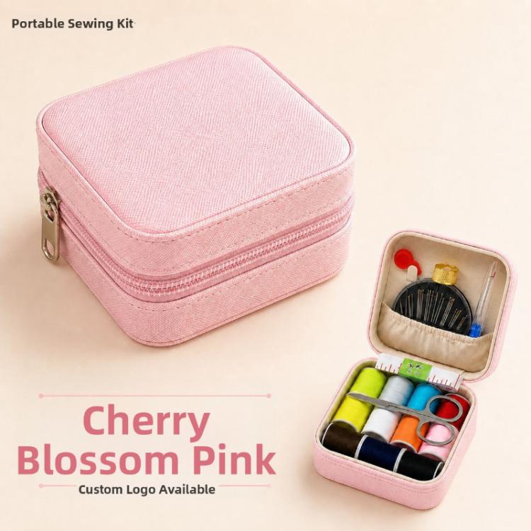 Portable Sewing Kit With Case - 11 Color Threads & 6-Piece Tool Set For Home Repair