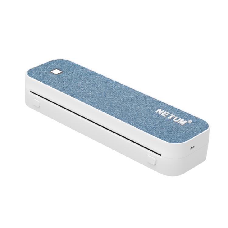 NETUM A4 Home Thermal Printer Wireless Portable Printer For Office — Blue Supports Thermal / A4 Paper