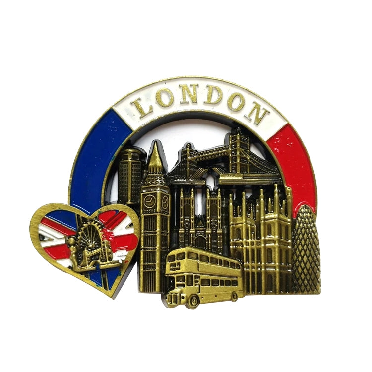Architectural Landscape Metal Magnetic Refrigerator Stickers Home Decoration — Qatar