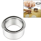 3pcs/set Stainless Steel Round Dumplings Wrappers Molds Set Cutter Maker Tools