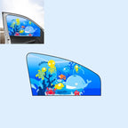 Car Cartoon Magnetic Sunshade Sunscreen Telescopic Collapsible Sunshield