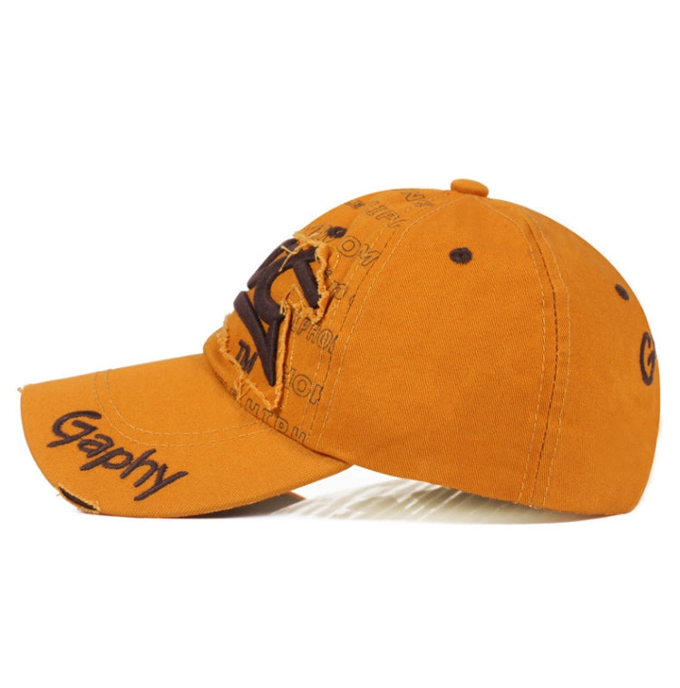 Embroidery Letter Pattern Adjustable Curved Eaves Baseball Cap, Head Circumference: 54-62cm — black white