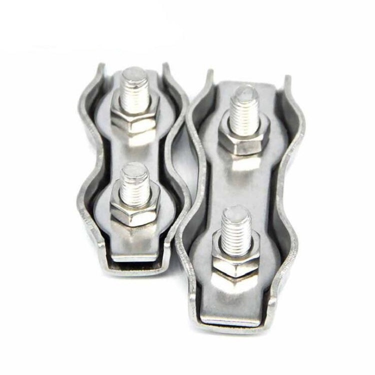 304 Stainless Steel Plate Single Clip Double Clamp Wire Rope Clamp — view 13