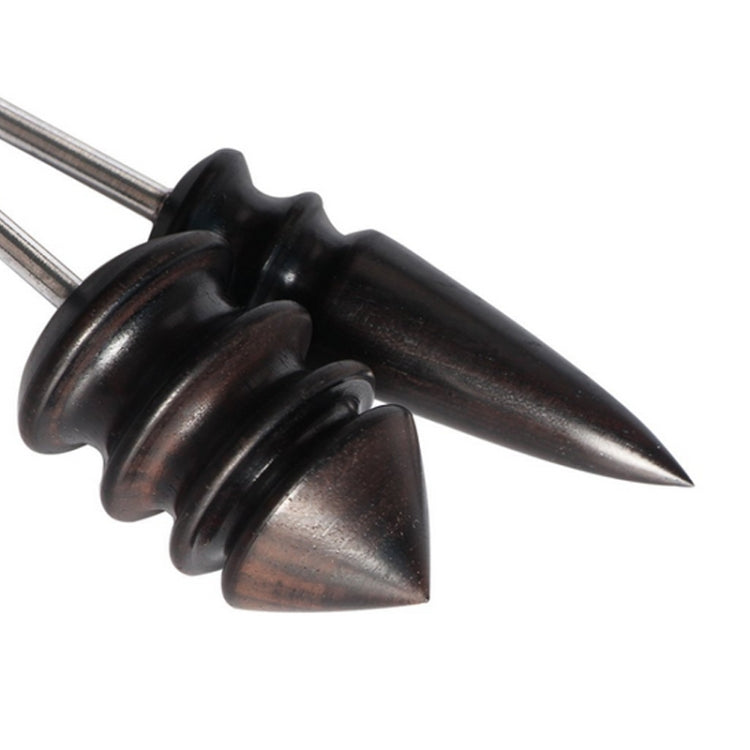Leather Tool Edge Electric Polishing Slicker Flat Pointed Head Sandalwood Leathers Craft DIY Tools Tip Burnisher, Set（with S, L） — view 9
