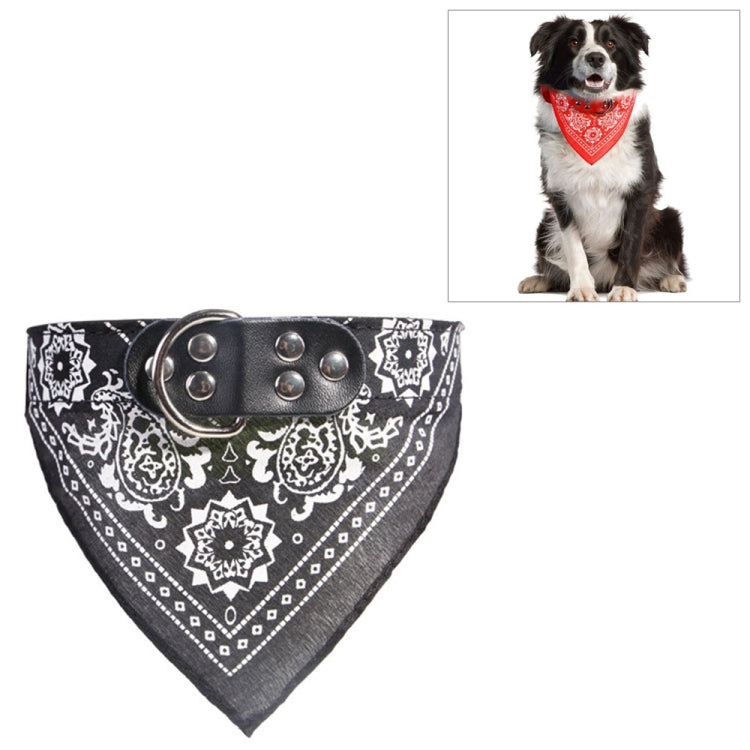 Adjustable Dog Bandana Leather Printed Soft Scarf Collar Neckerchief for Puppy Pet — view 9