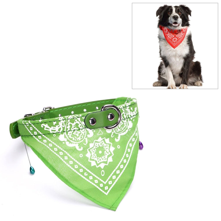 Adjustable Dog Bandana Leather Printed Soft Scarf Collar Neckerchief for Puppy Pet — view 12