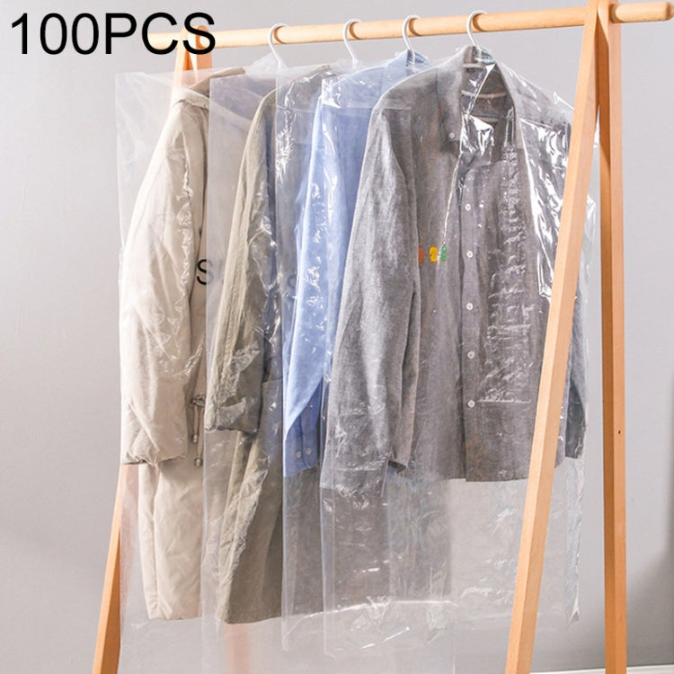 100 PCS Disposable Transparent Clothes Dust Bag Dust Cover — 60x120cm PP 4 Wires