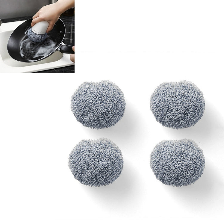 Polyester Cleaning Ball Household Handle Cleaning Brush Kitchen Short Handle Dishwashing Pot Brush — view 11